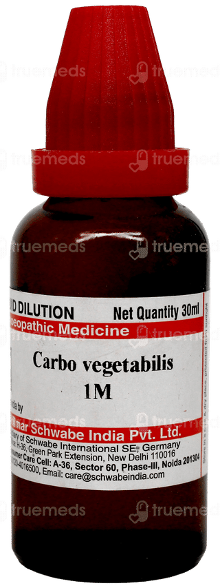 Dr Willmar Schwabe Carbo Vegetabilis 1M Dilution 30Ml